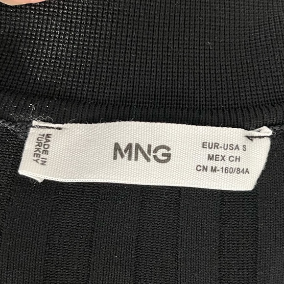 MNG MANGO BLACK CLASSIC LONG RIBBED CARDIGAN SWEATER TOP small - Picture 5 of 7
